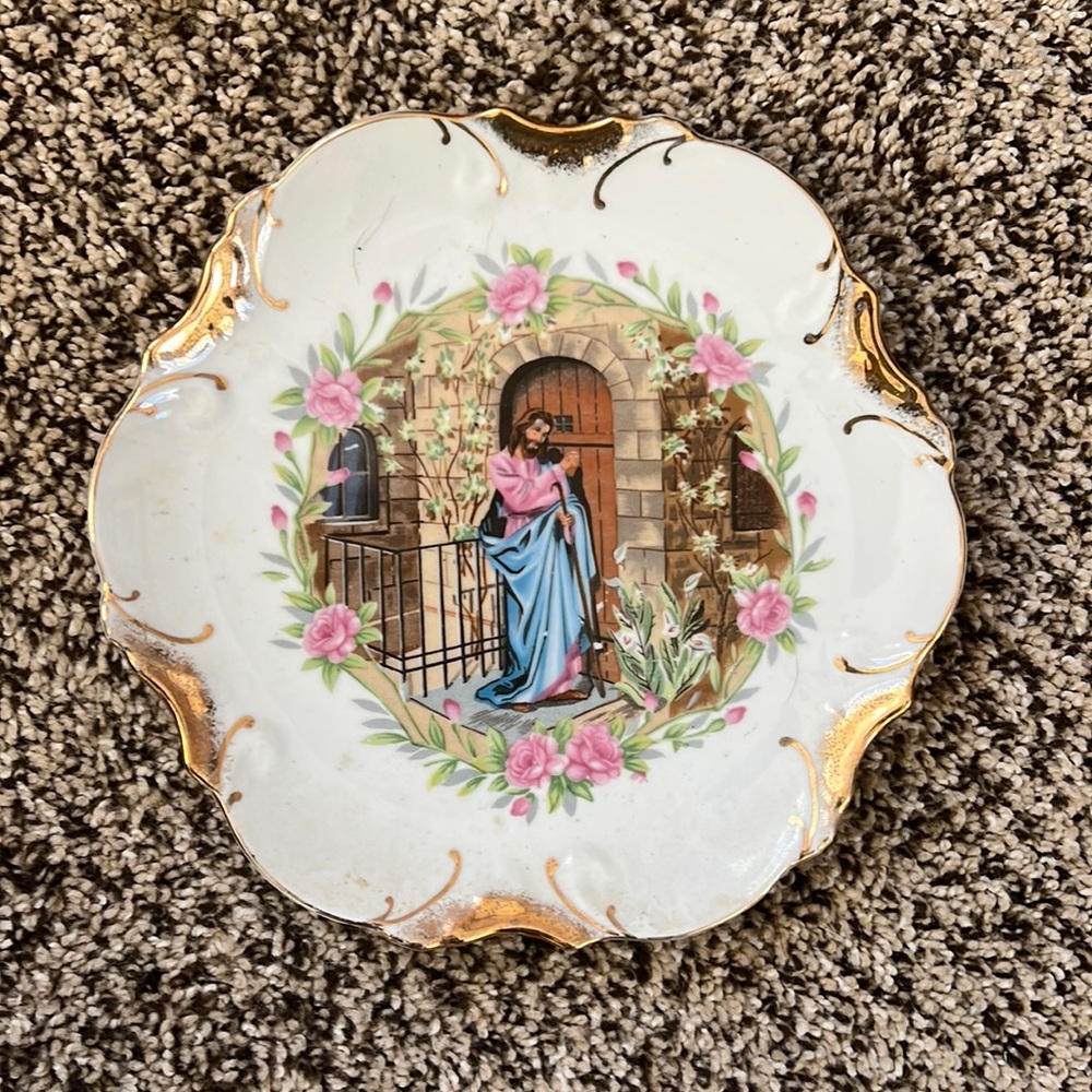 Vintage holy Jesus Christ made in Japan decorative fine china